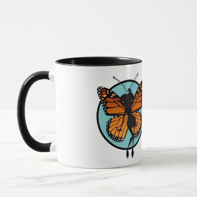 TASSE niedlich MONARCH BUTTERFLY LADY RINGER (Links)