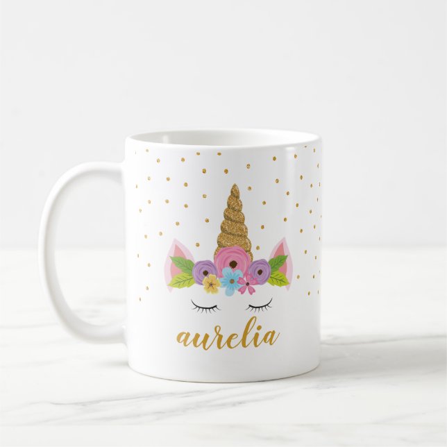 Tasse niedlicher Personalisierter Name | Benutzerd (Links)