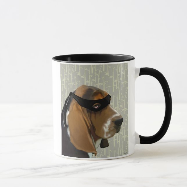 Tasse Ninja Basset Hound Dog (Droite)