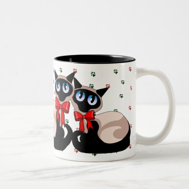 Tasse - Noël de chat siamois (Droit)