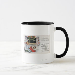 Tasse Noël GreetingBoy creusant dans le bas