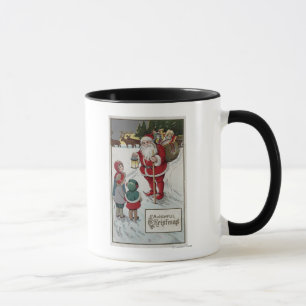 Tasse Noël GreetingSanta parlant aux enfants