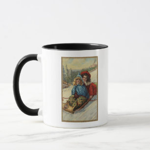 Tasse NoëlDeux Petites Filles Dormir