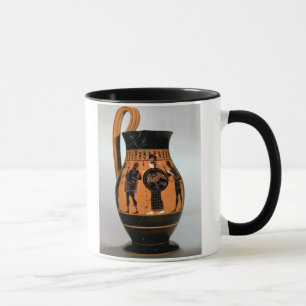 Tasse Noir-chiffre olpe de grenier dépeignant Athéna