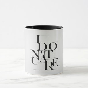 Tasse Noir et blanc je ne m'inquiète pas la conception