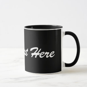 Tasse Noir et blanc votre Modèle de Musique de texte