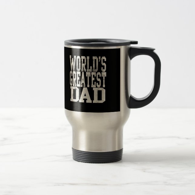 Tasse noire/blanche du plus grand papa du monde, (Droit)