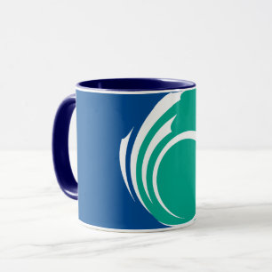 Tasse noire combo avec le drapeau d'Ottawa, Canada