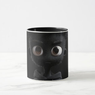 Tasse noire d'art abstrait moderne en ligne   Co m