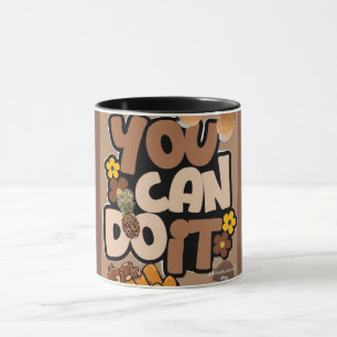 Tasse noire d'art abstrait moderne en ligne   Co m