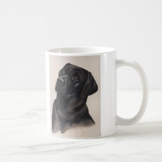 Tasse noire de Labrador avec le texte "du meilleur