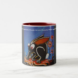 tasse noire de lapin