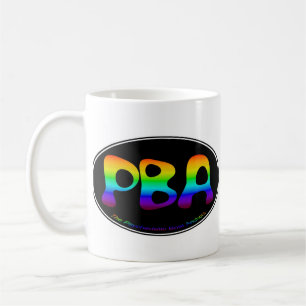 Tasse noire de l'ovale 15oz de PBA