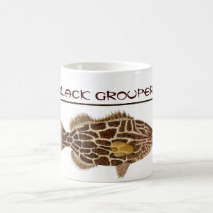 Tasse noire de mérou