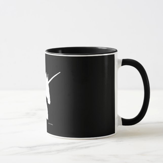 Tasse noire "de Sigil blanc de licorne" (Droite)
