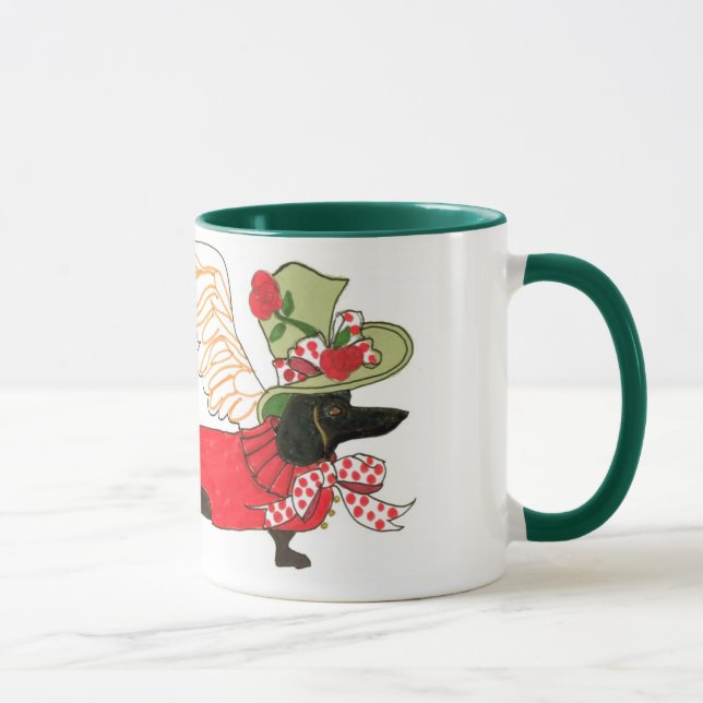 Tasse noire de teckel des anges de Gulliver (Droite)