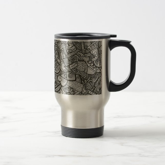 Tasse noire de voyage (Droit)