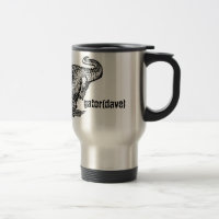 tasse noire de voyage d'alligator