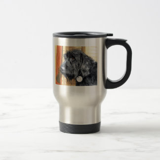Tasse noire de voyage de Labradoodle #1