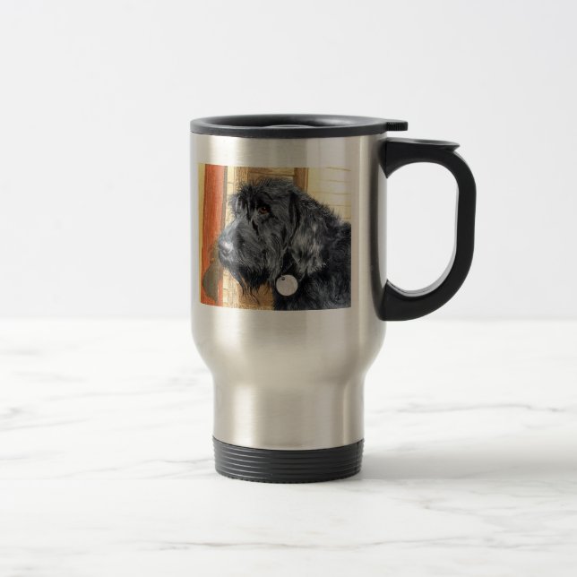 Tasse noire de voyage de Labradoodle #1 (Droit)