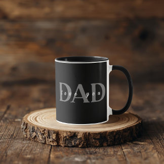 Tasse noire élégante DAD Love You