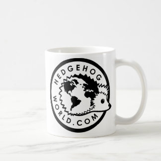 tasse noire et blanche de logo