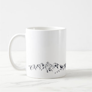 Tasse noire et blanche élégante minimale de