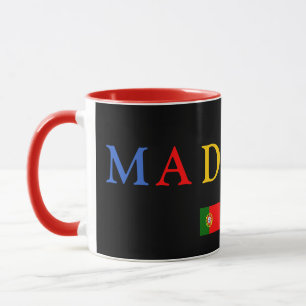 Tasse noire faite sur commande de la Madère