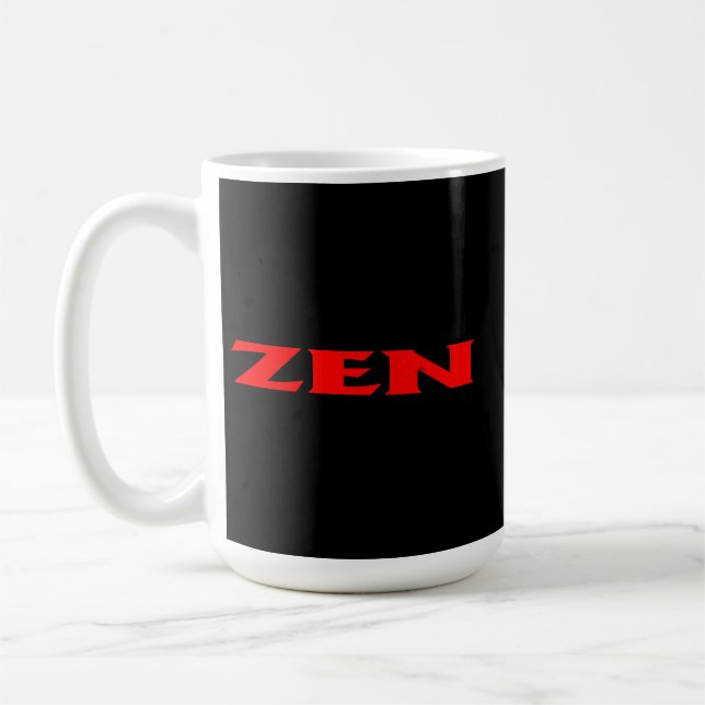Tasse noire rouge zen (Gauche)
