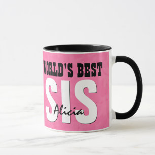 Tasse Nom fait sur commande grunge V20 du meilleur rose