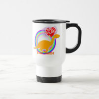 Tasse nommée de dinosaures de Diplodocus et de