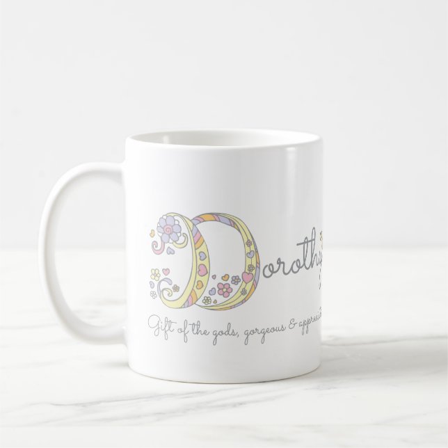 Tasse nommée de monogramme de signification de la (Gauche)