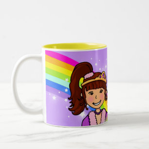 Tasse nommée de pourpre d'arc-en-ciel de filles de