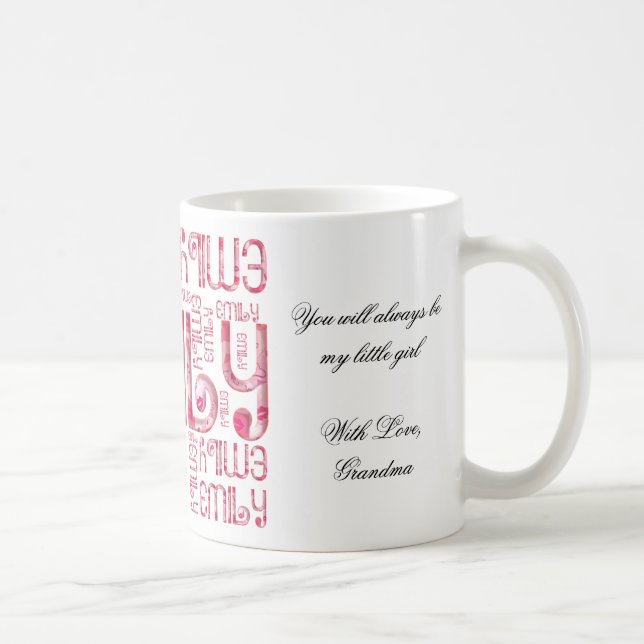 Tasse nommée de typographie d'Emily de (Droite)