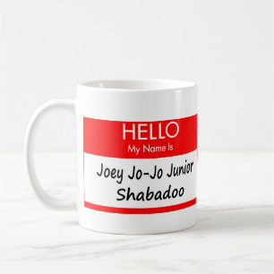 Tasse nommée d'étiquette de "Joey Jo-Jo"