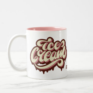 Tasse nommée faite sur commande de crème glacée