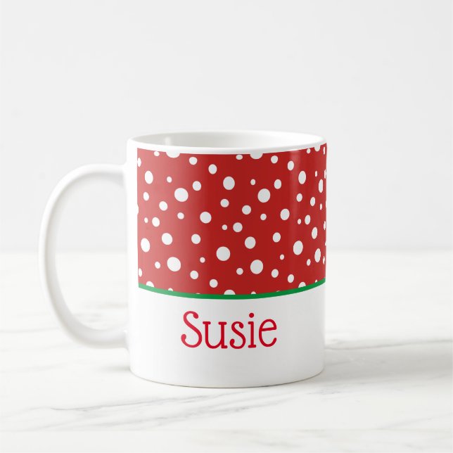 Tasse nommée faite sur commande de Noël (Gauche)