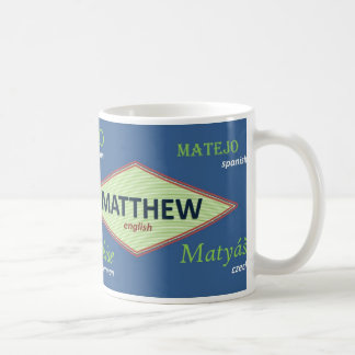 Tasse nommée internationale de Matthew