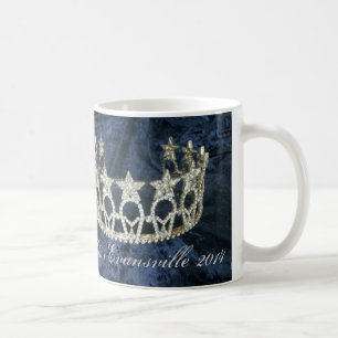 Tasse nommée personnalisée par couronne argentée