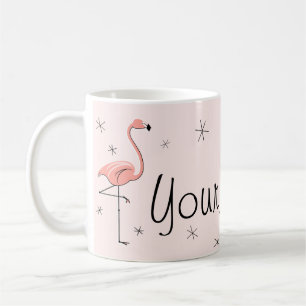 Tasse "nommée" rose de Flamant rose