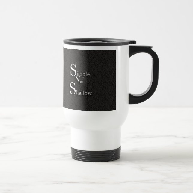 Tasse non peu profonde simple de voyage (Droite)