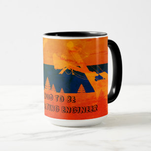 Tasse Nord-Ouest, grue et lunette, art INGÉNIEUR OPÉRATI