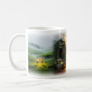 Tasse Nostalgique Arc-en-Ciel Chute d'Eau Fille au