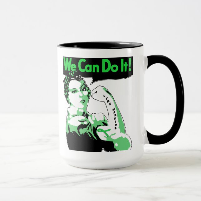 Tasse Nous Pouvons Le Faire, Lyme Maladie Guerrier Café  (Droite)