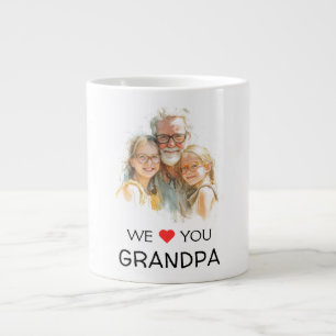Tasse Nous t'aimons Papi   Photo personnalisée