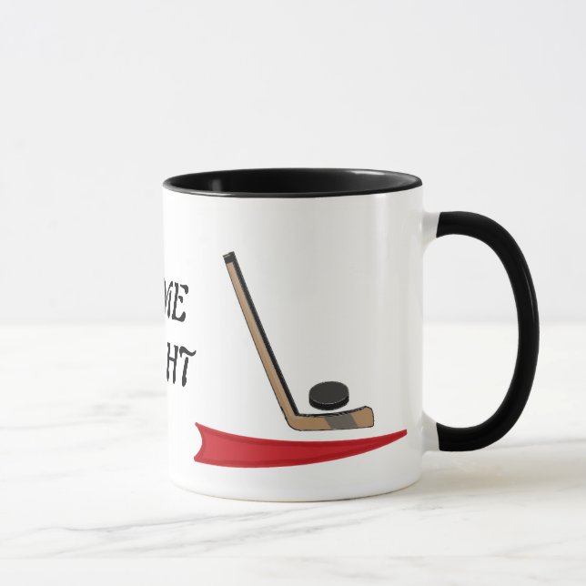 Tasse Nuit de jeu _ Design de hockey (Droite)