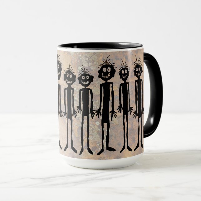 Tasse Nuit des Gigglers à pied Petroglyph (Devant droit)