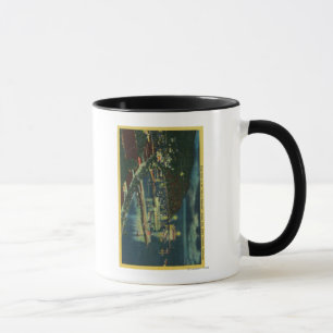 Tasse Nuit sur Père Noël Catalina à la baie d'Avalon