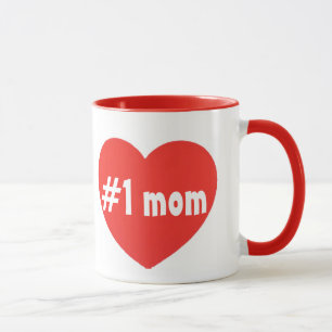 Tasse number one mom beker