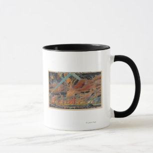 Tasse NYC, NY - feux d'artifice à la lagune des mondes